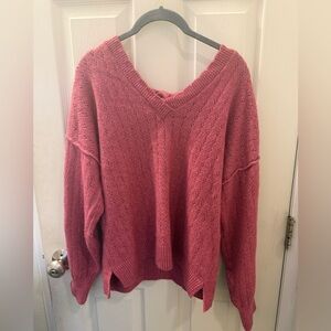 Francesca’s Tie Back Pointelle Sweater